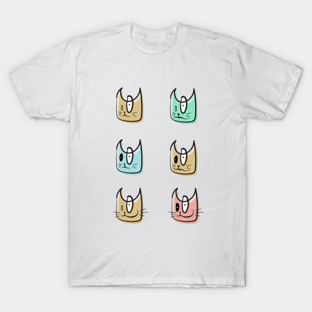 Cat Moods T-Shirt by OsFrontis